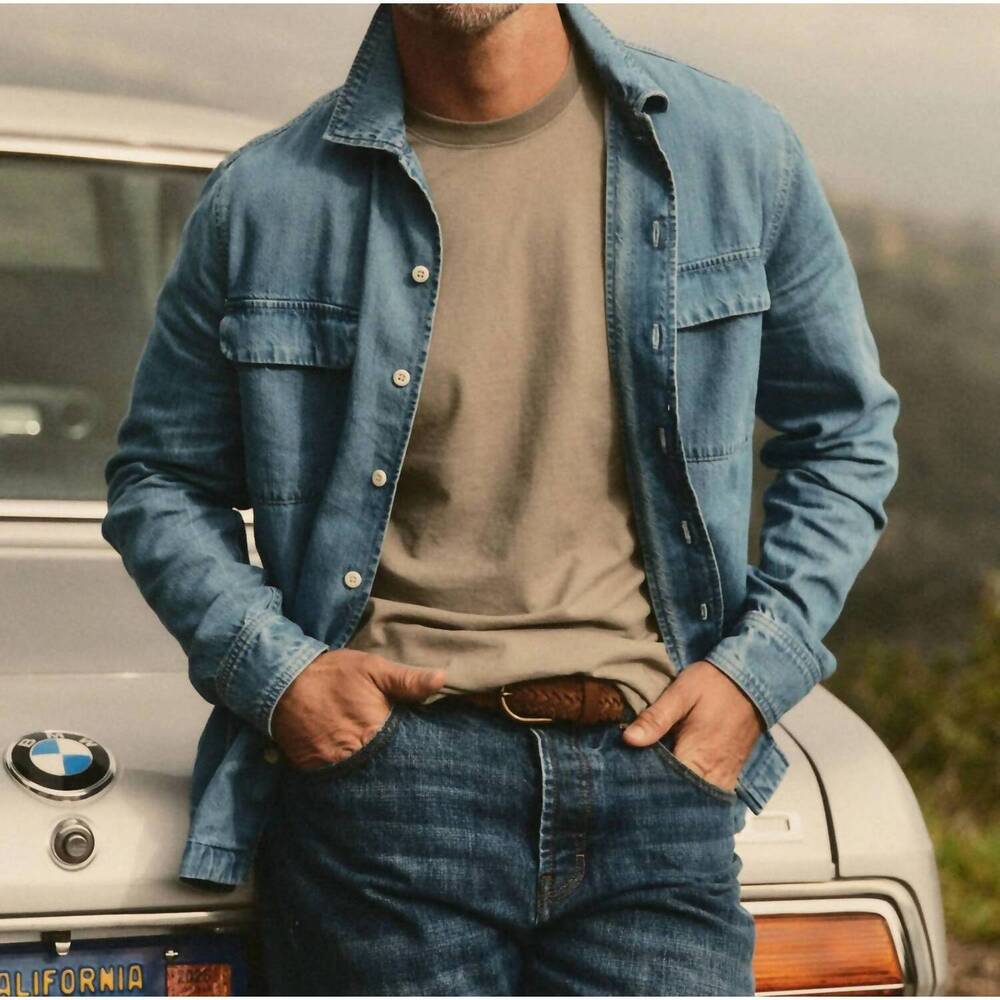 NEW TAYLOR STITCH the shore shirt in washed indigo twill